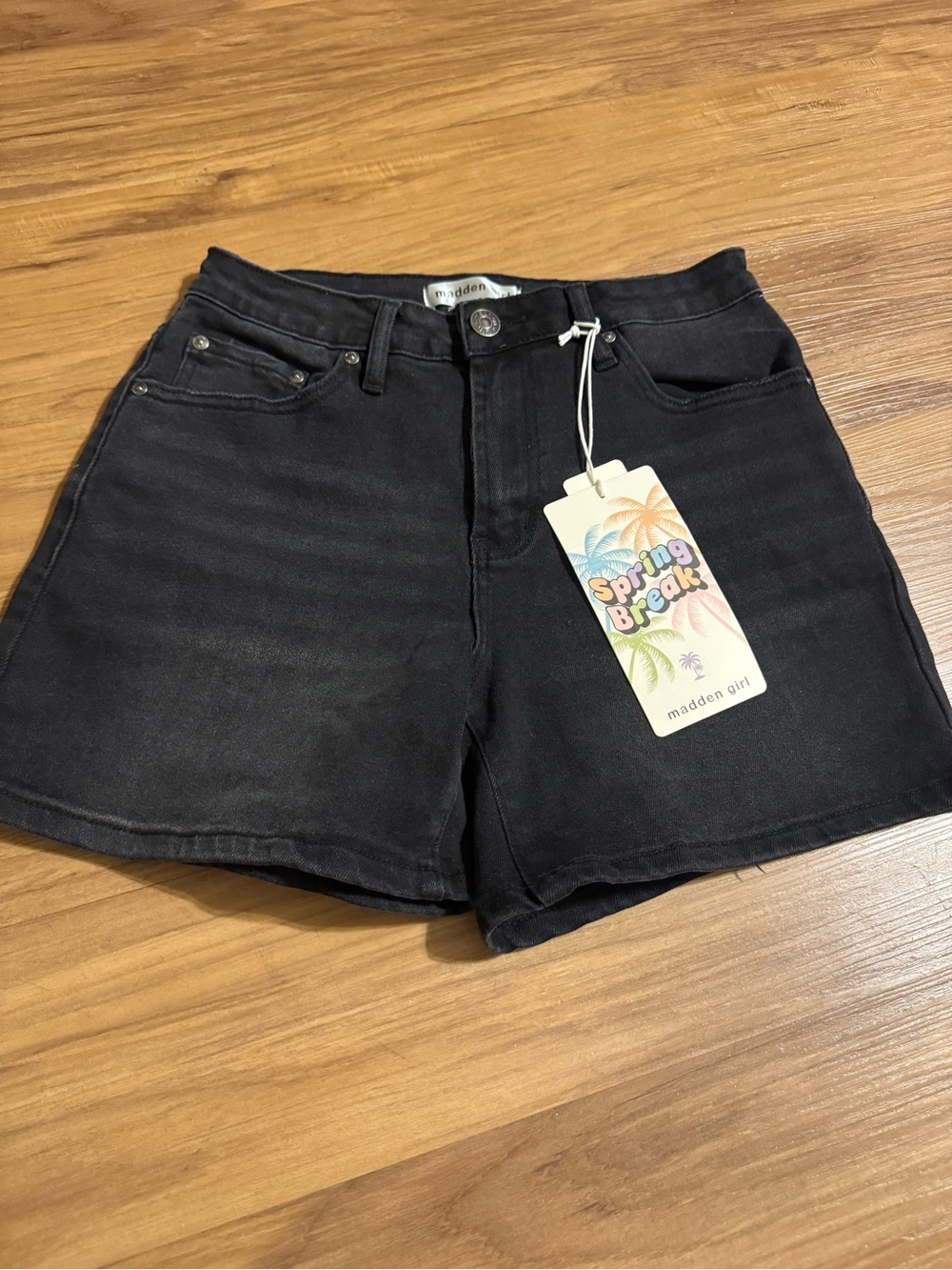 NWT Madden Girl Black Denim Shorts